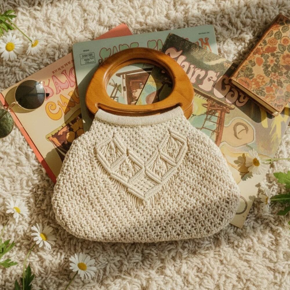 Vintage 1970s Mister Ernest Macrame Handbag